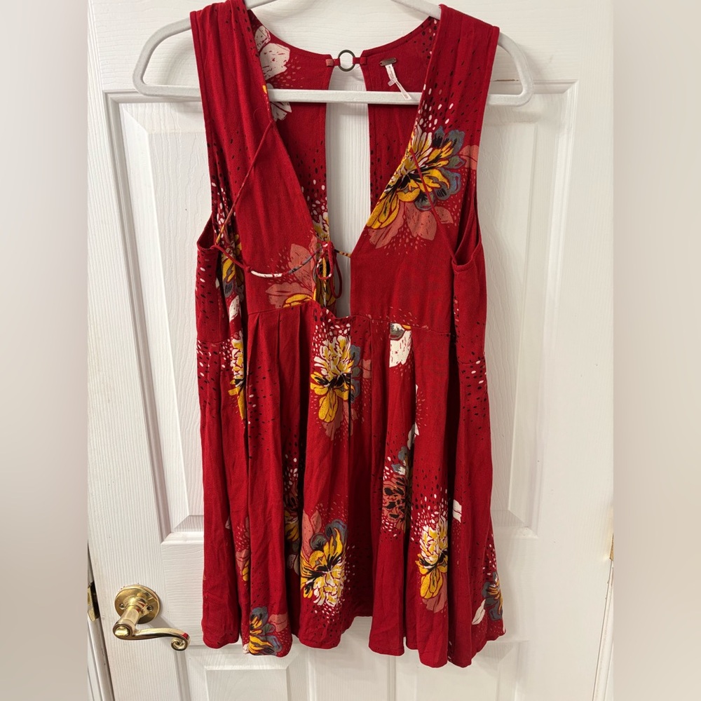 FREE PEOPLE DAY PRINT SZ XS TIMIC TOP OR DRESS EUC